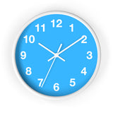 Bright Blue Modern Wall Clock