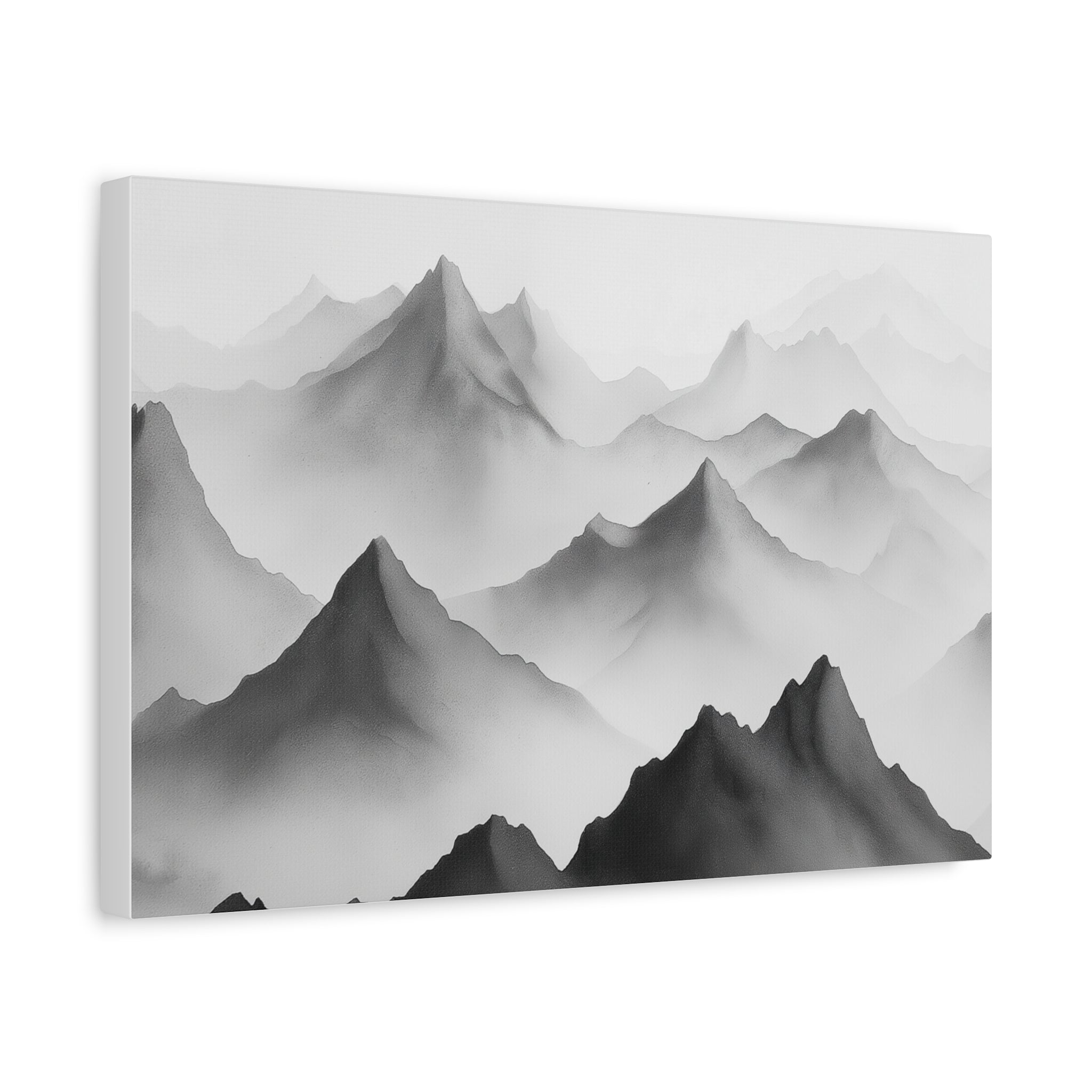 Black and White Mountain Canvas Print
