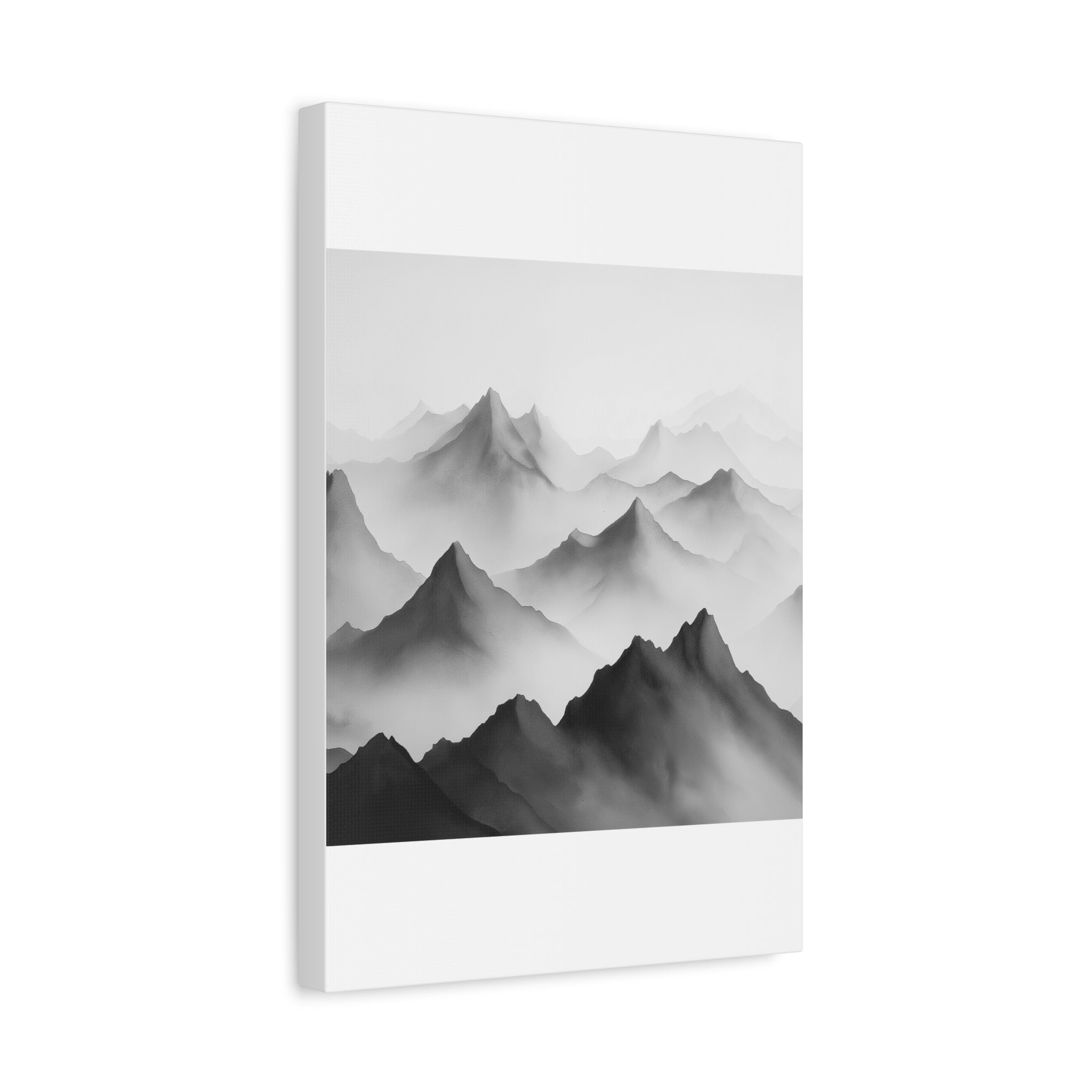 Black and White Mountain Canvas Print