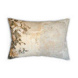 Floral Lumbar Pillow with Vintage Charm