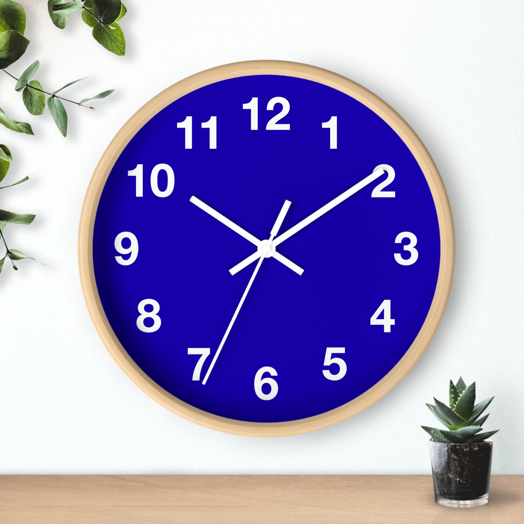 Vibrant Blue Wall Clock