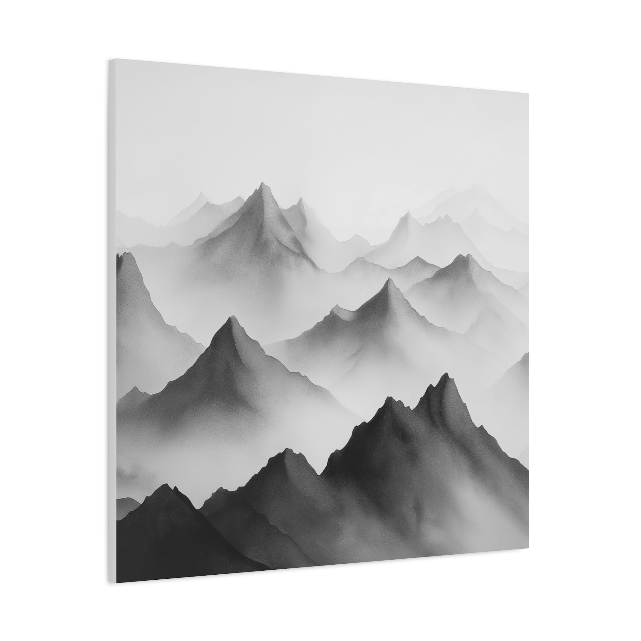 Black and White Mountain Canvas Print