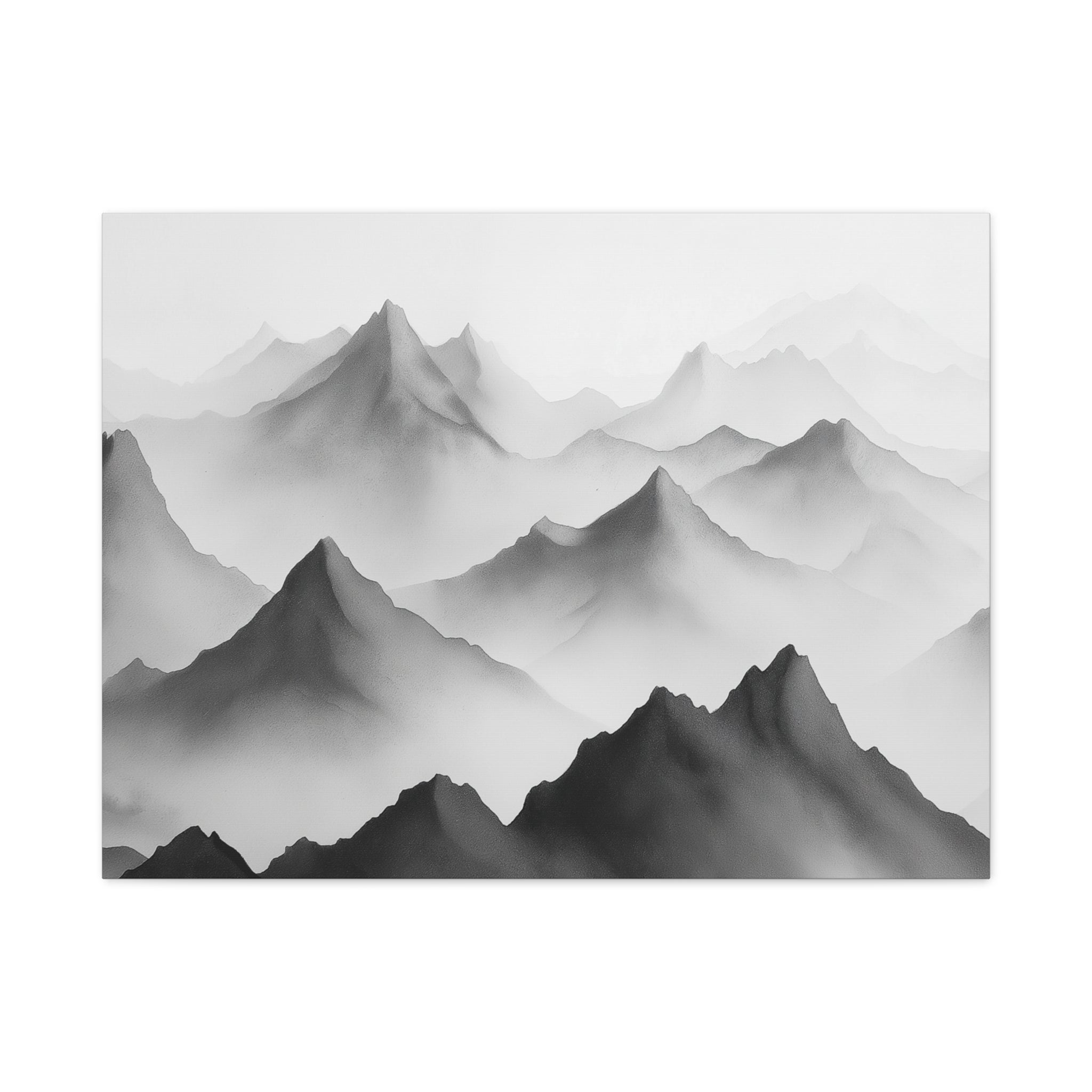 Black and White Mountain Canvas Print