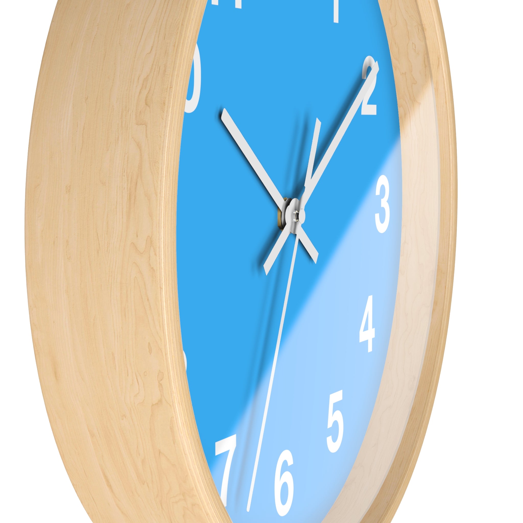 Bright Blue Modern Wall Clock
