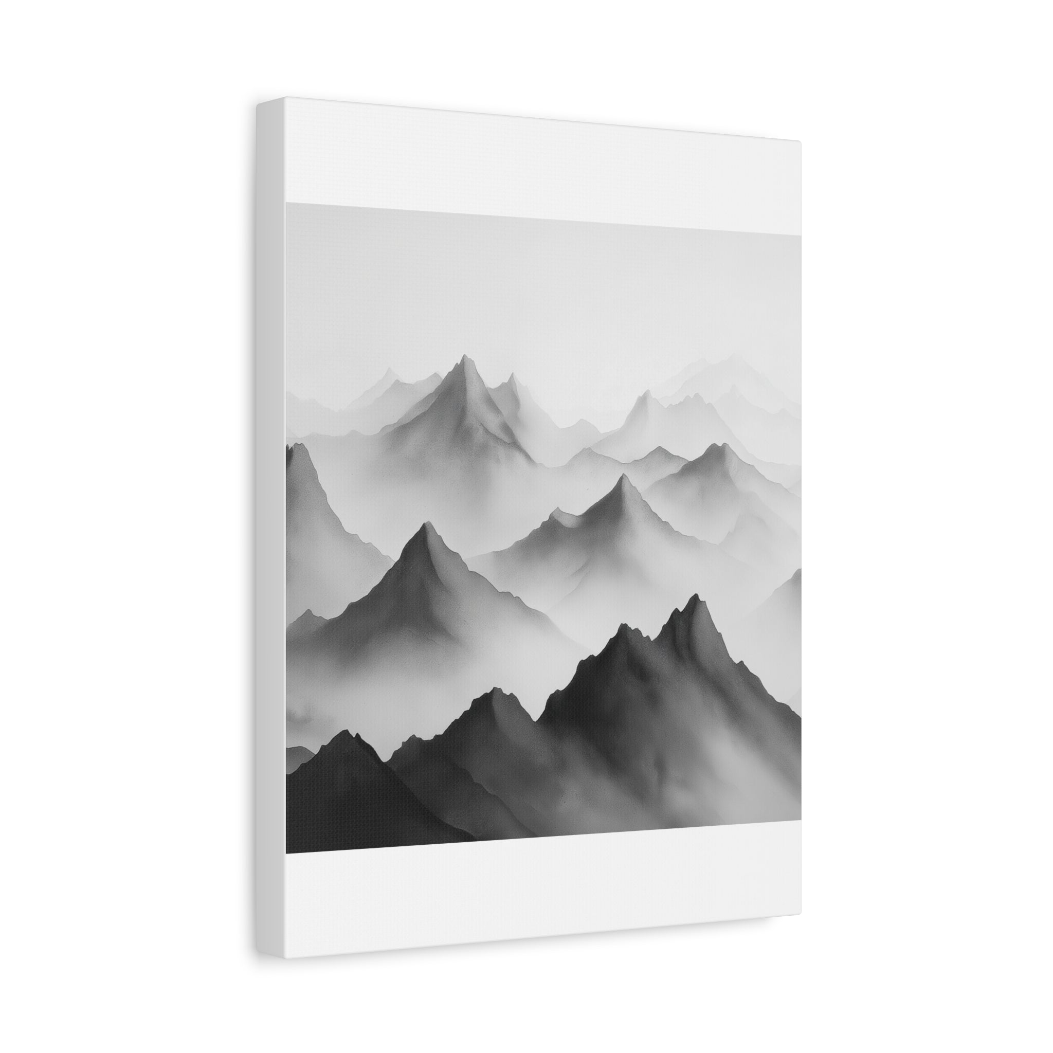 Black and White Mountain Canvas Print