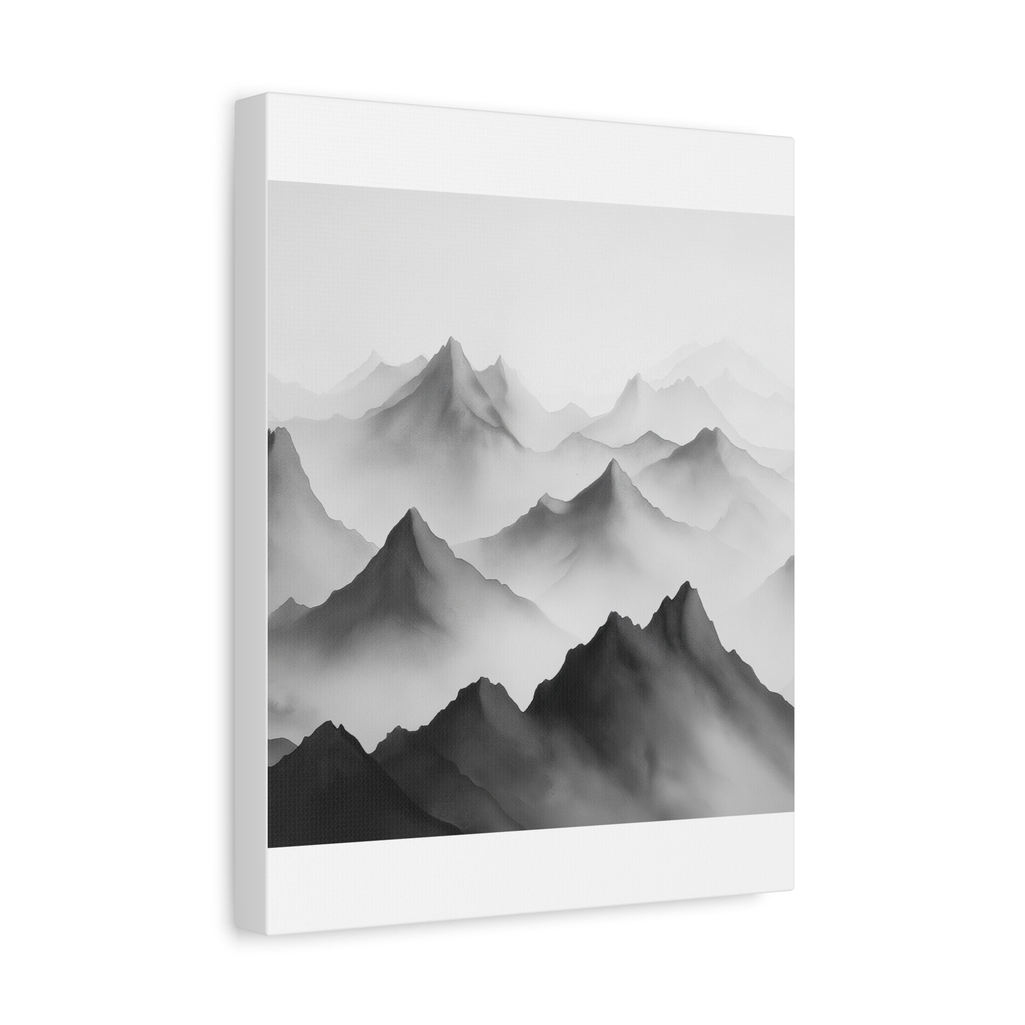 Black and White Mountain Canvas Print