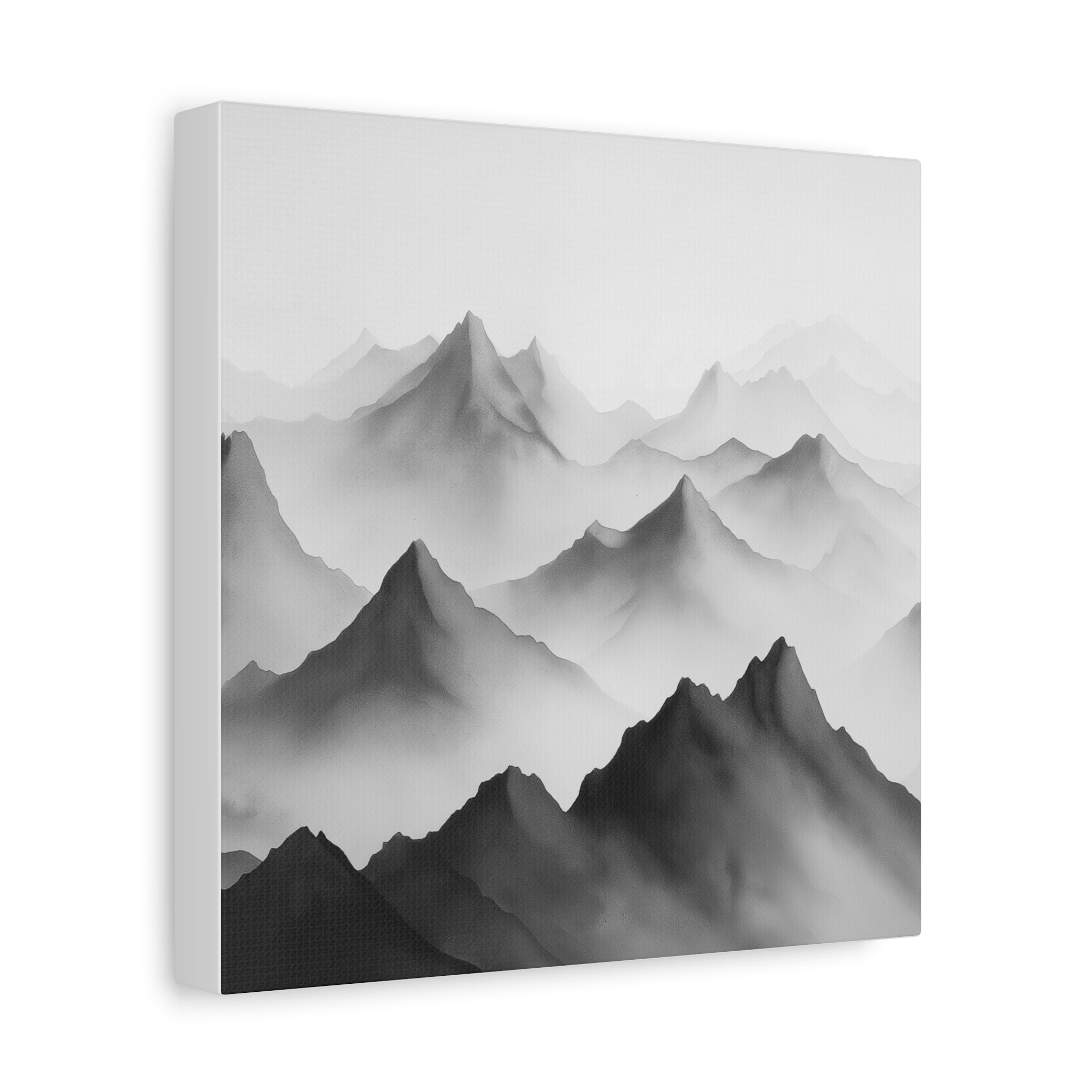 Black and White Mountain Canvas Print