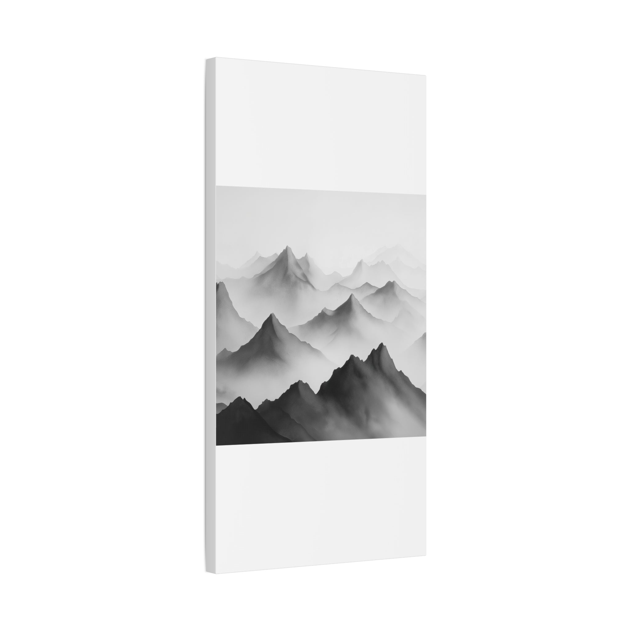 Black and White Mountain Canvas Print