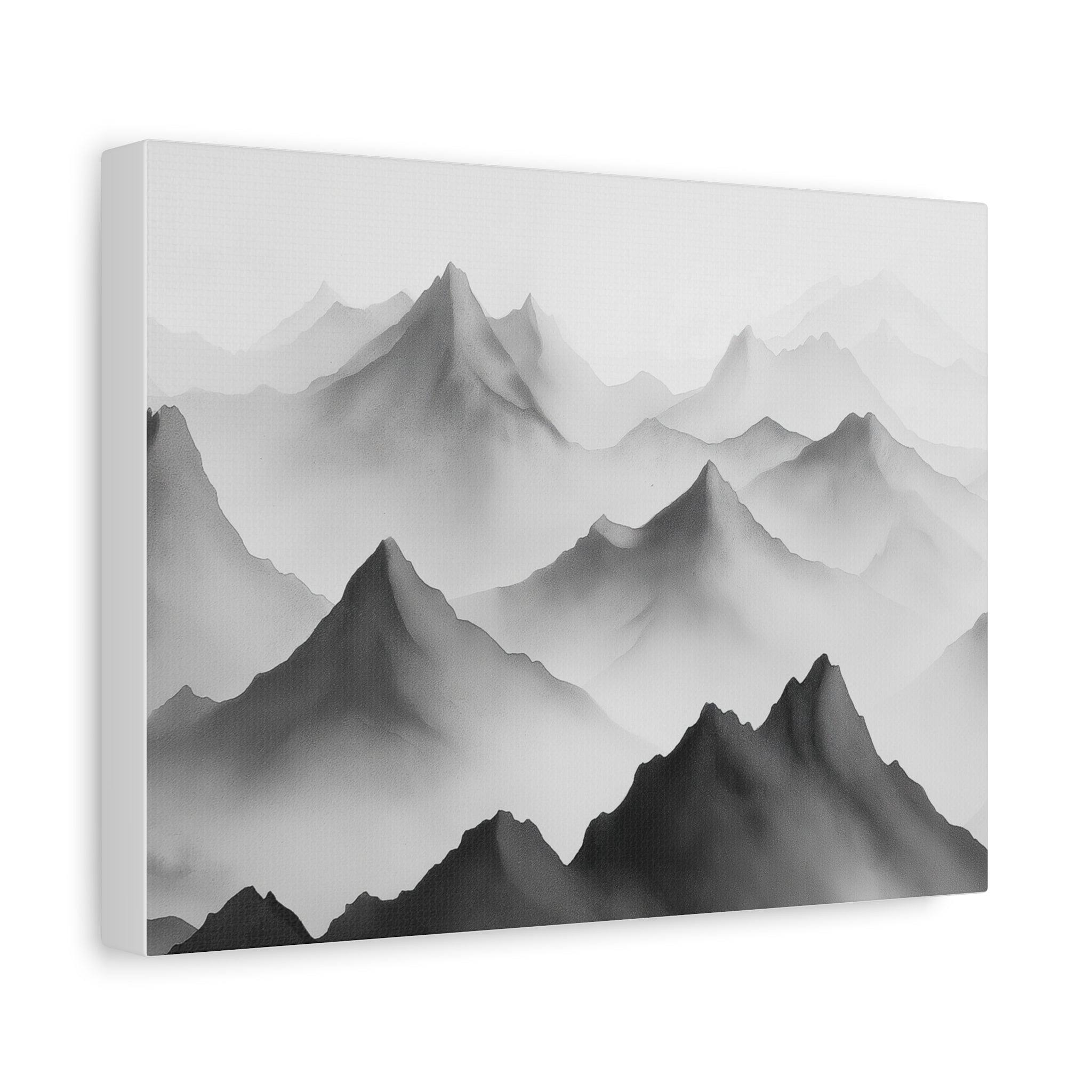 Black and White Mountain Canvas Print