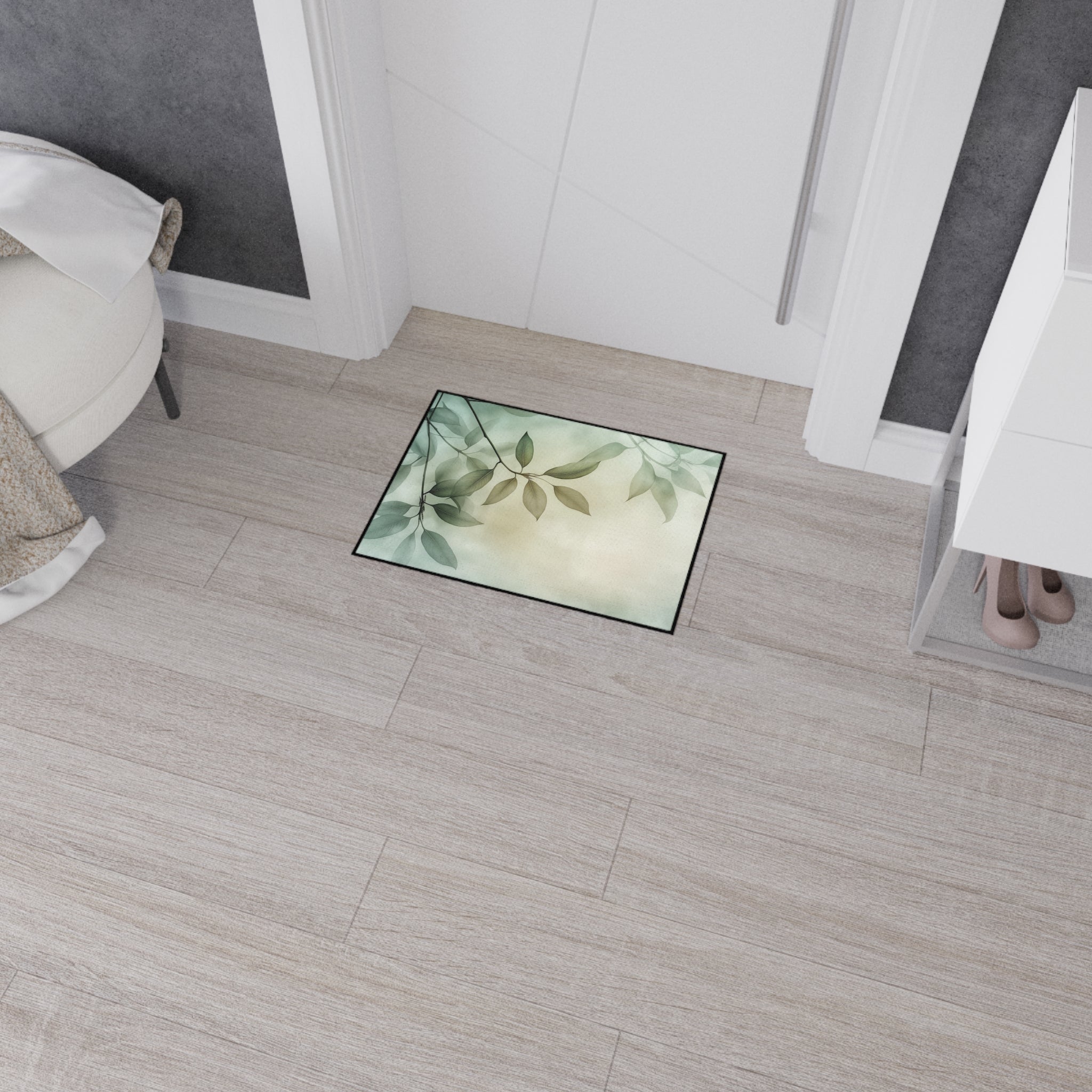 Serene Botanical Floor Mat