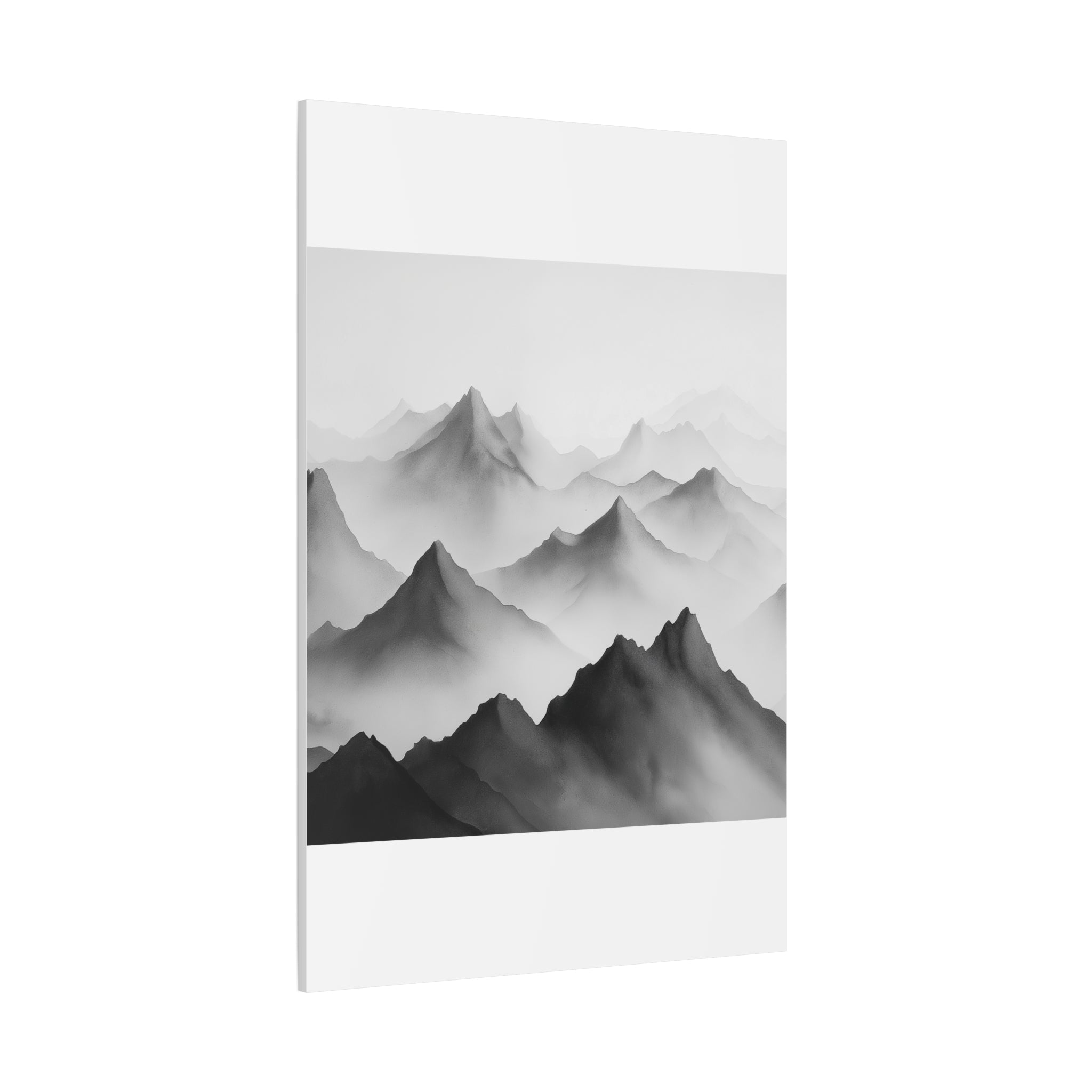 Black and White Mountain Canvas Print
