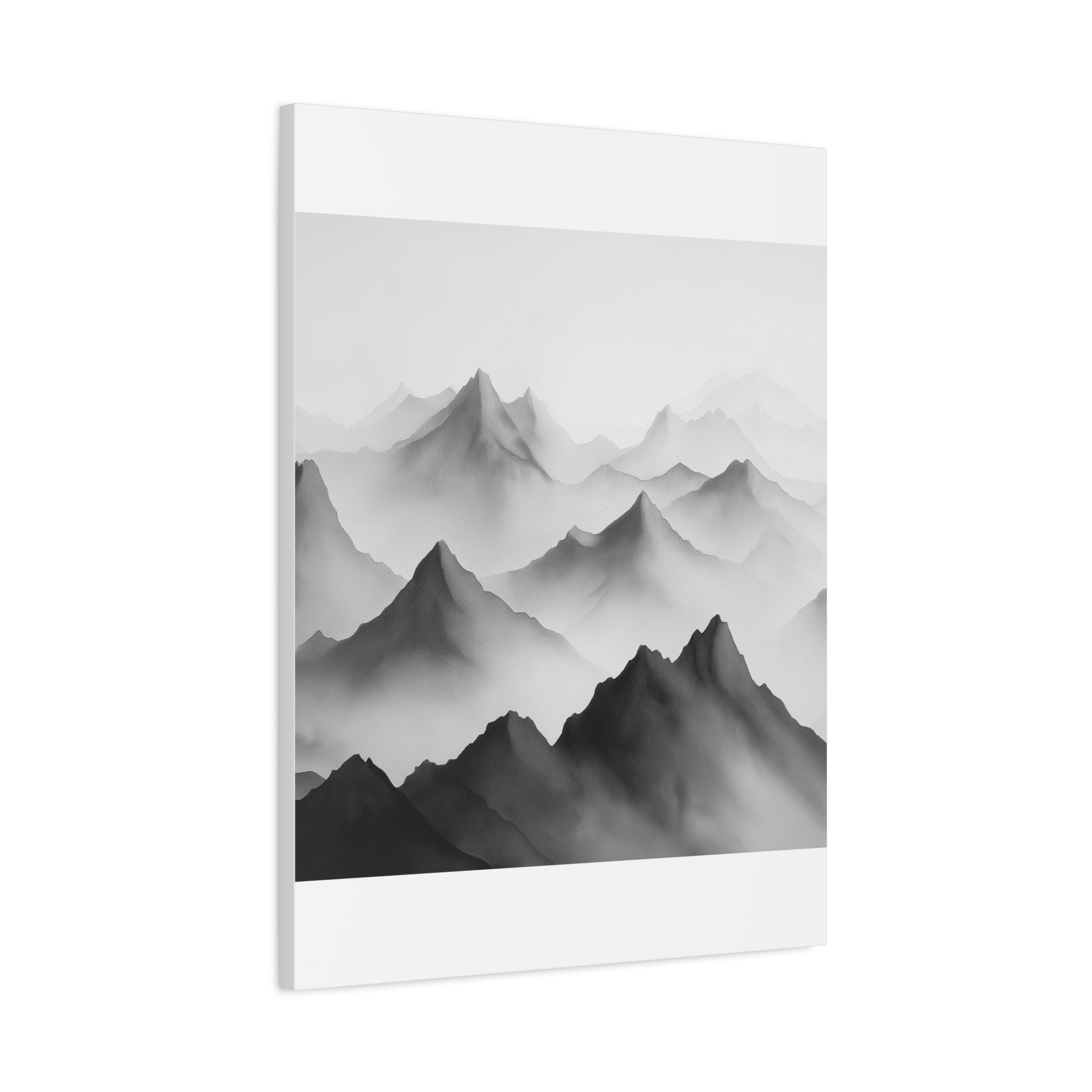 Black and White Mountain Canvas Print