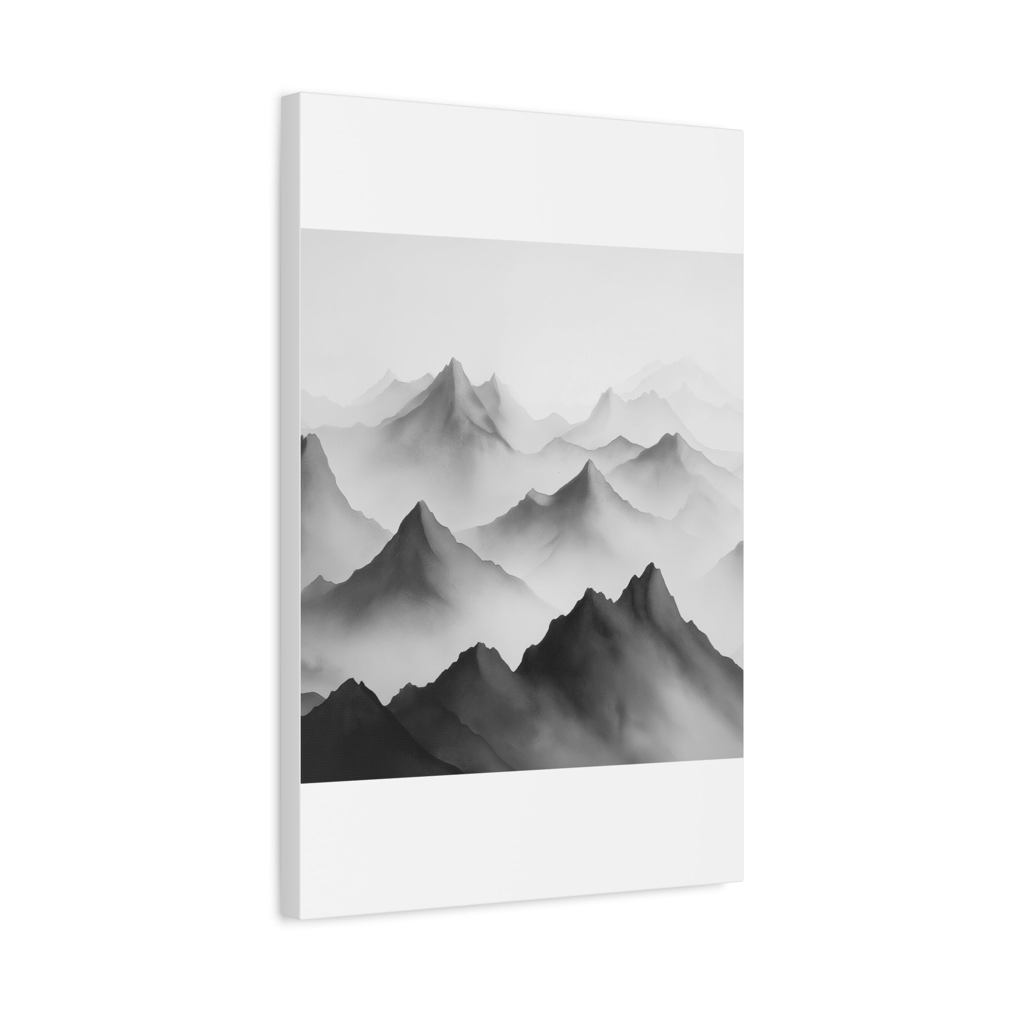 Black and White Mountain Canvas Print