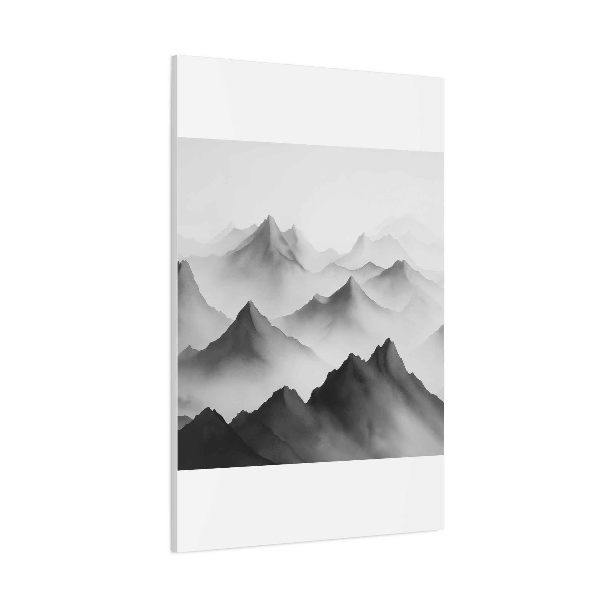 Black and White Mountain Canvas Print