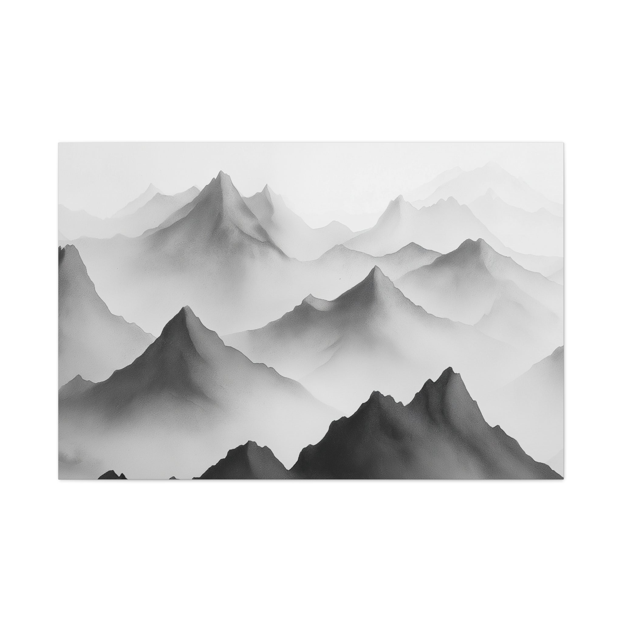 Black and White Mountain Canvas Print