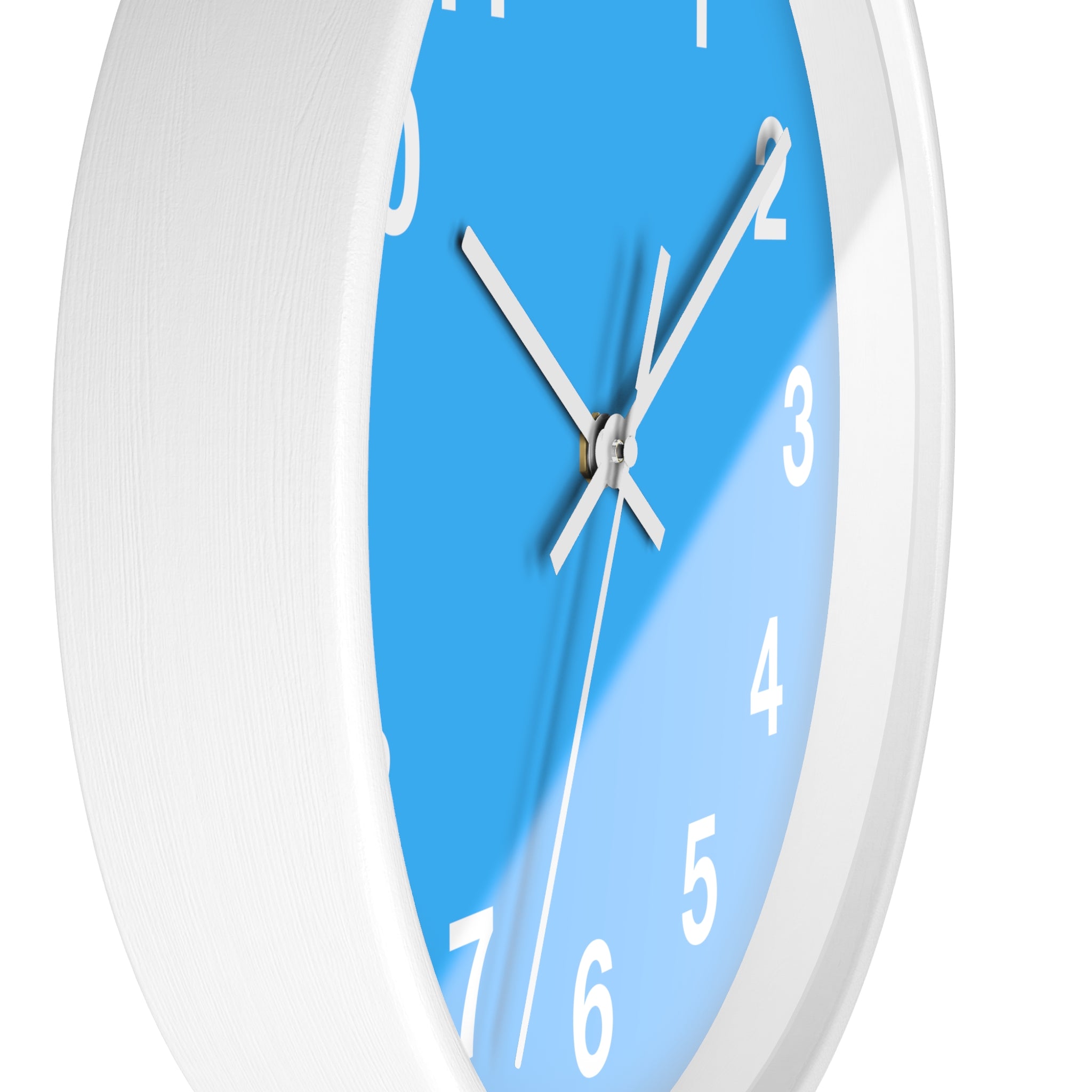 Bright Blue Modern Wall Clock