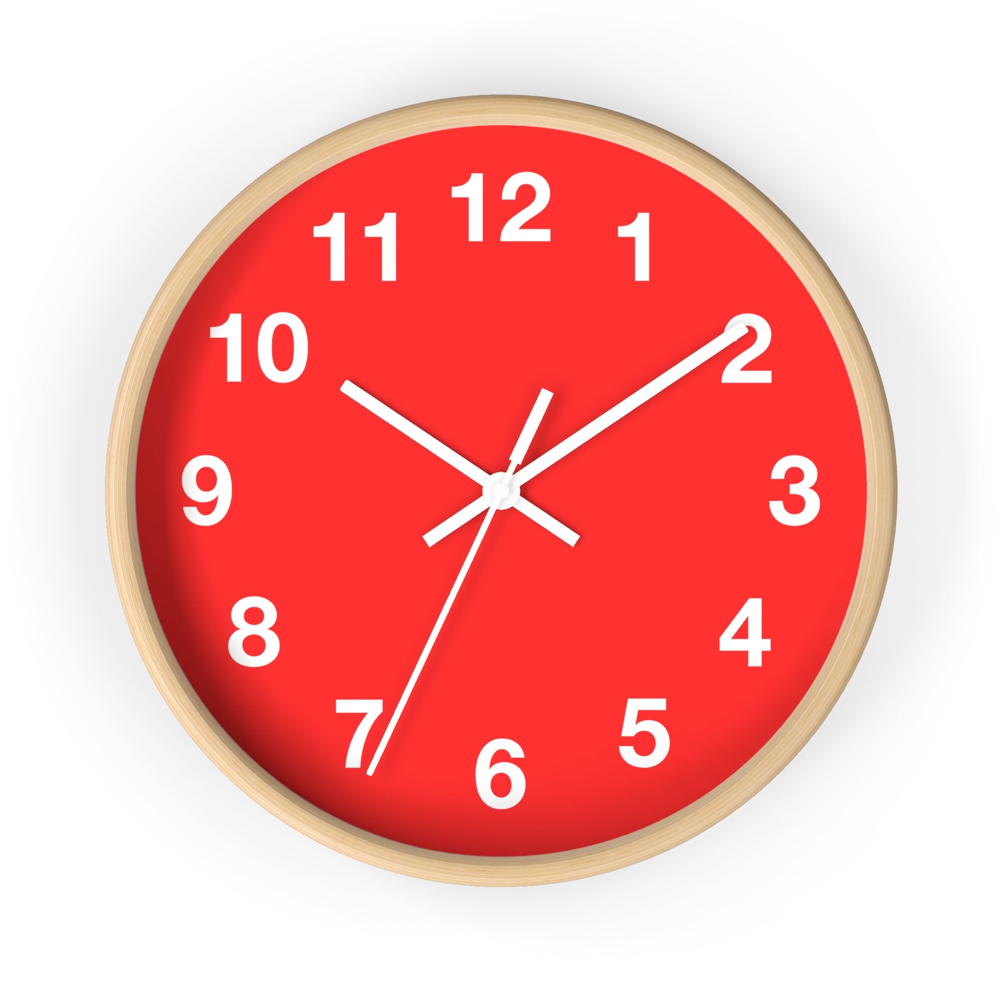 Vibrant Red Wall Clock