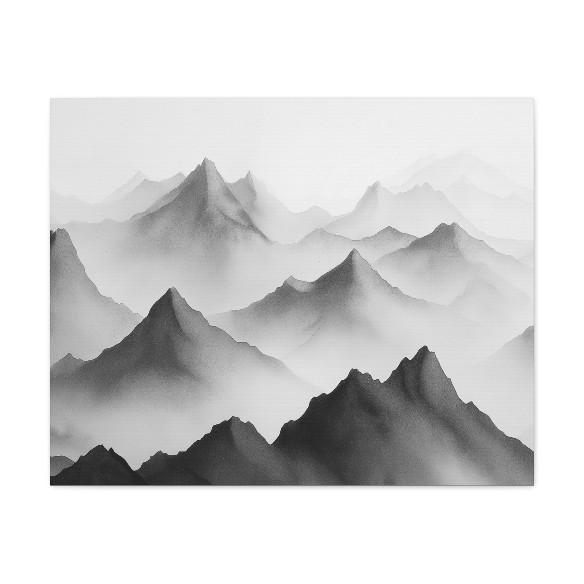 Black and White Mountain Canvas Print