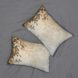 Floral Lumbar Pillow with Vintage Charm