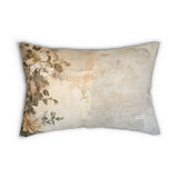 Floral Lumbar Pillow with Vintage Charm