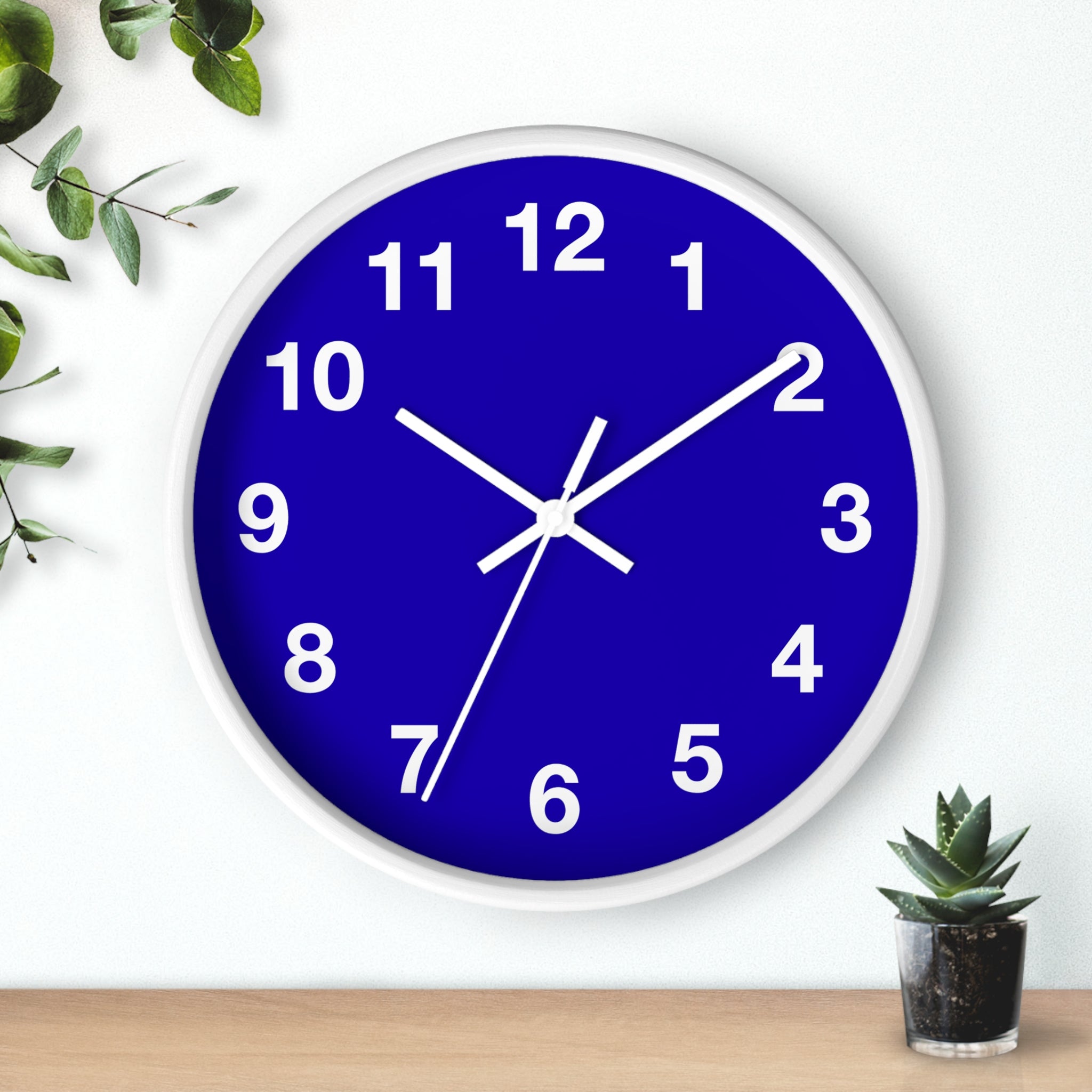 Vibrant Blue Wall Clock