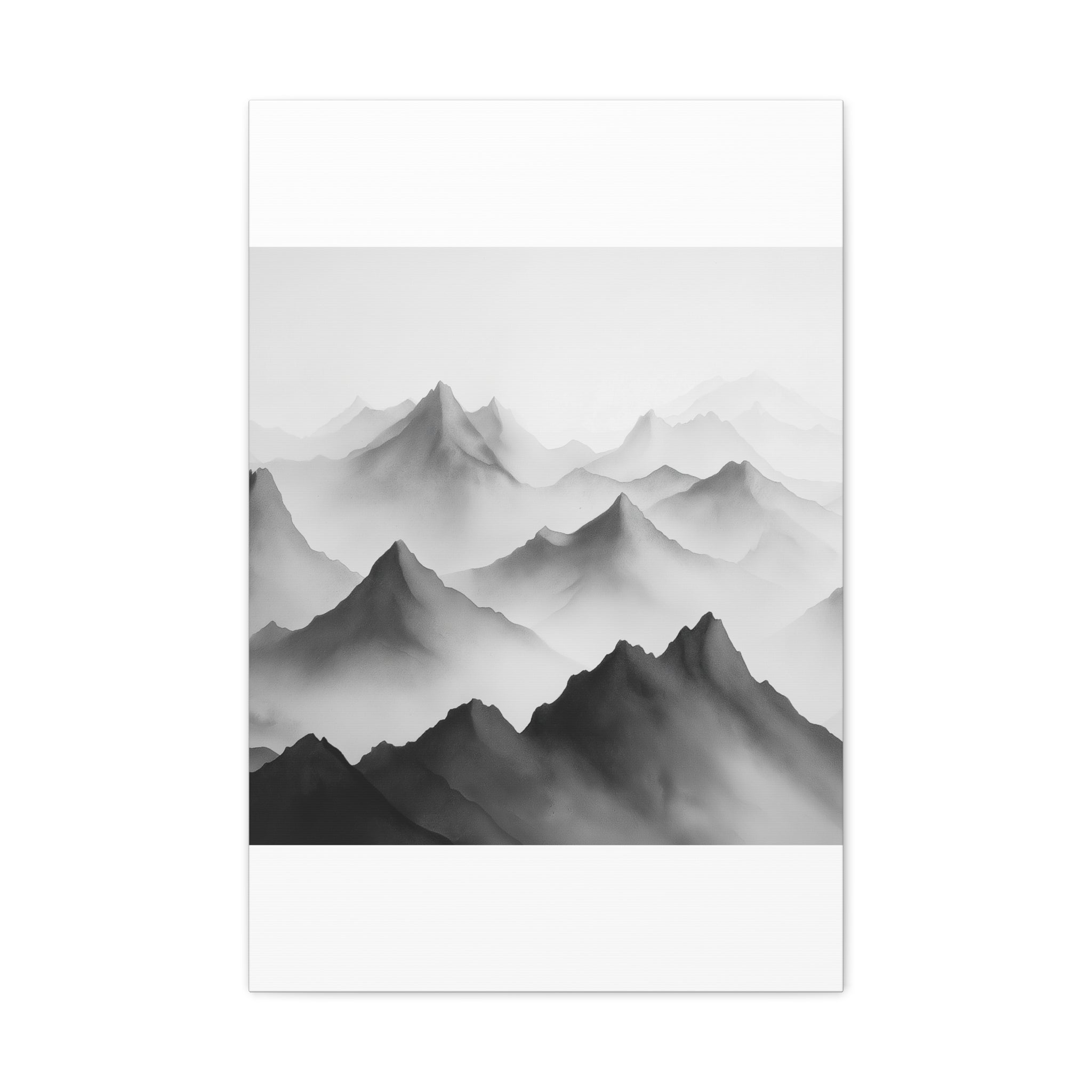 Black and White Mountain Canvas Print