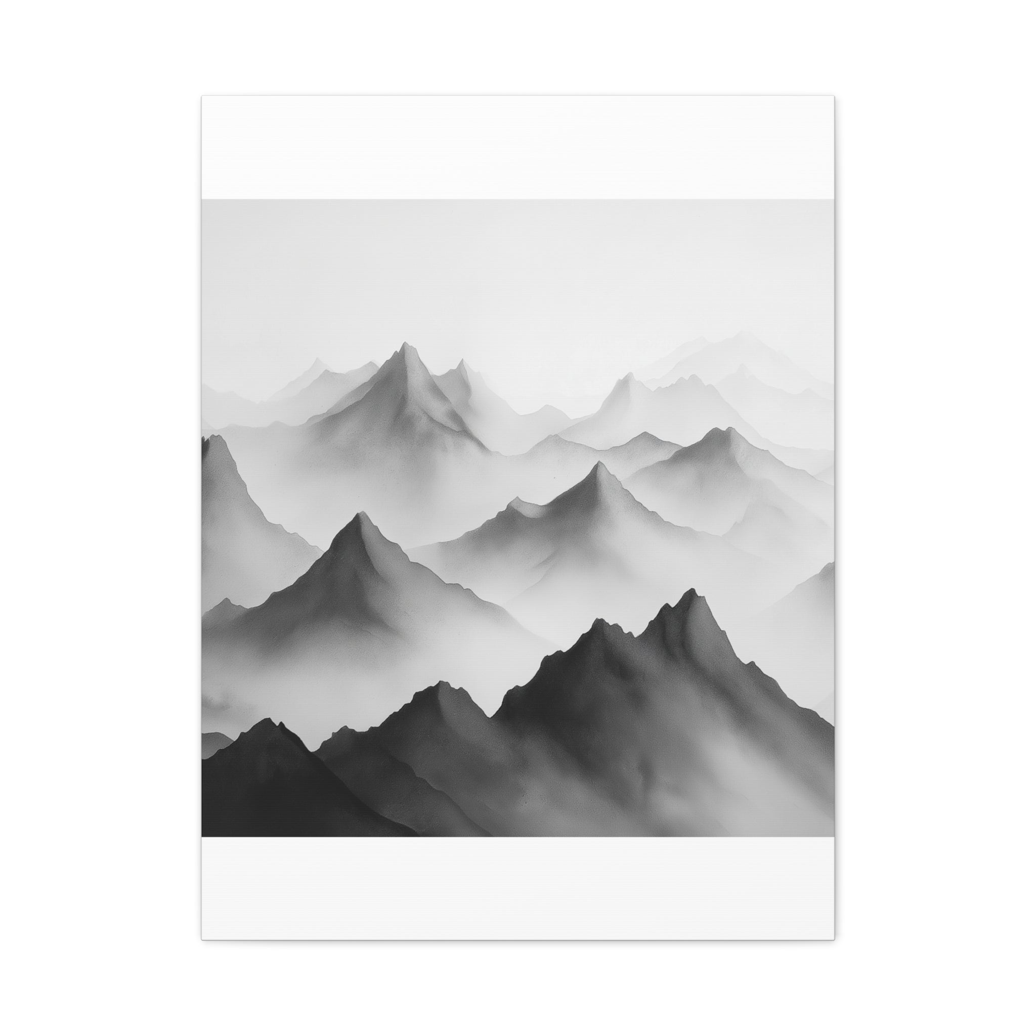 Black and White Mountain Canvas Print